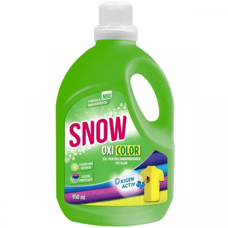 Balsam de rufe - Gel pentru indepartarea petelor, Snow Oxi Color 950 ml
