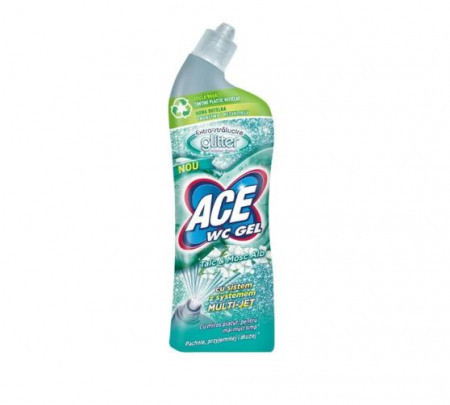 Baie si toaleta - Gel wc Ace Glitter Talc & Mosc alb, 700 ml
