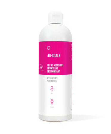 Detergent toaleta - Gel Wc detartrant, igienizant, dezodorizant, 4D SCALE, 1 L