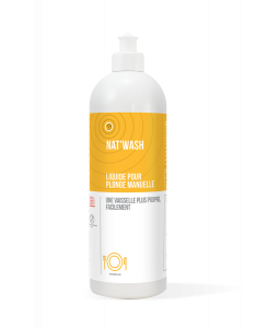 Detergenti ecologici - Detergent de vase pentru spalare manuala, NAT’WASH ZEST - CERTIFICAT ECOCERT, 750 ml