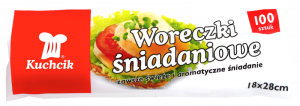 Folii si ambalaje - Pungi alimentare pentru sandwich, 18x28 cm, 100 buc.