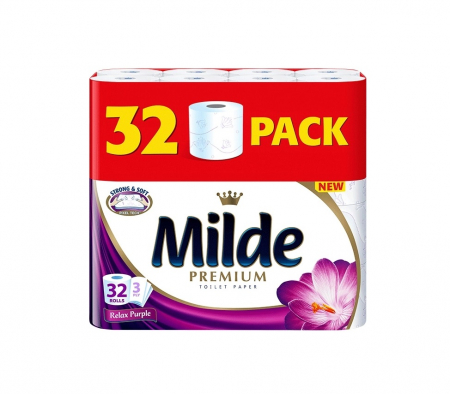 Hartie igienica - Hartie igienica  Milde Relax Purple, 3 straturi, 32 role