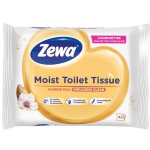 Cosmetice ingrijire intima - Hartie igienica umeda Zewa Almond, 42 buc