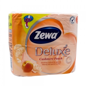 Hartie igienica - Hartie igienica Zewa Deluxe Cashmere Peach, 3 straturi, 4 role