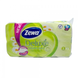 Hartie igienica - Hartie igienica Zewa Deluxe Camomile Comfort, 3 straturi, 8 role