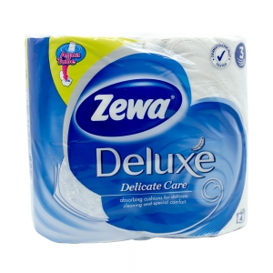 Hartie igienica - Hartie igienica Zewa Deluxe Delicate Care, 3 straturi, 4 role
