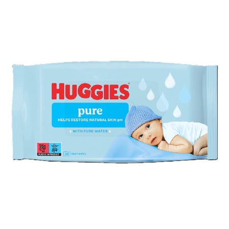 COSMETICE, INGRIJIRE PERSONALA - Huggies Pure, Servetele umede fara parfum 56 buc/set
