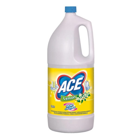 Detergenti textile - Inalbitor parfumat Ace Lemon cu clor, 2 l