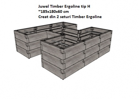 Jardiniera de gradina Juwel Timber Ergoline [7]