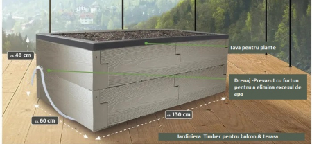 Jardiniera  Juwel Timber pentru balcon & terasa [2]