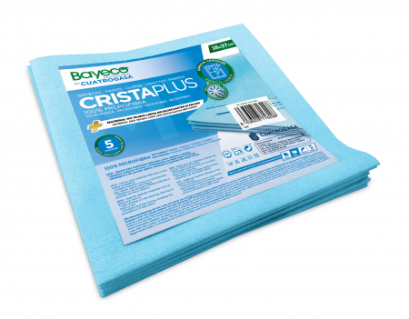 Lavete - Laveta microfibra pentru uscarea vaselor, Cristaplus 38x37 cm, 5 buc/ set