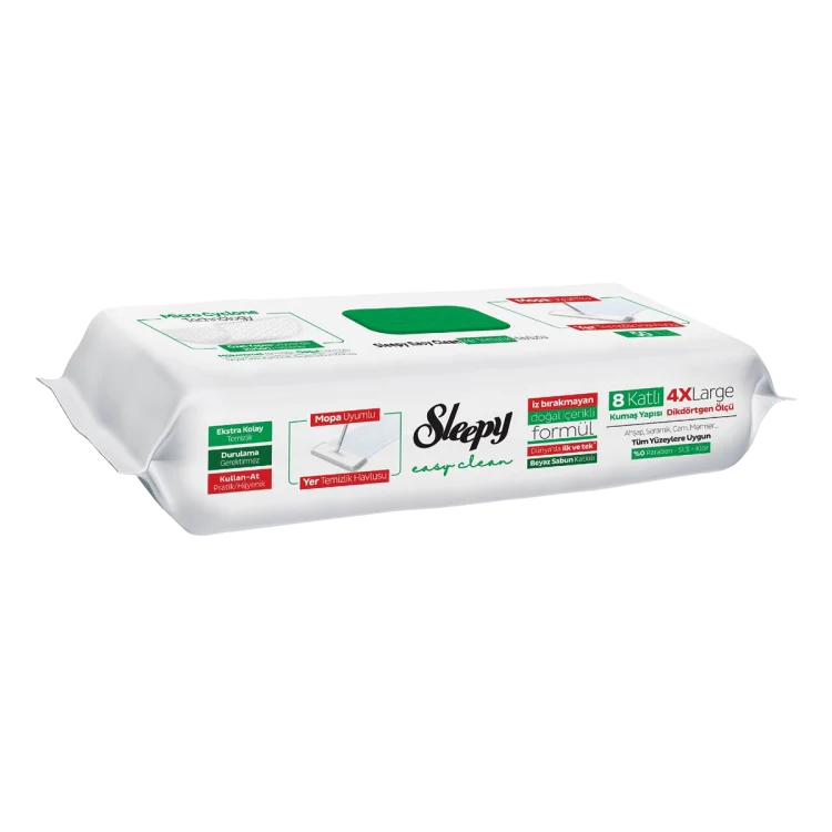 Lavete - Lavete umede pentru curatare pardoseli, SLEEPY EASY CLEAN, White, 50 buc