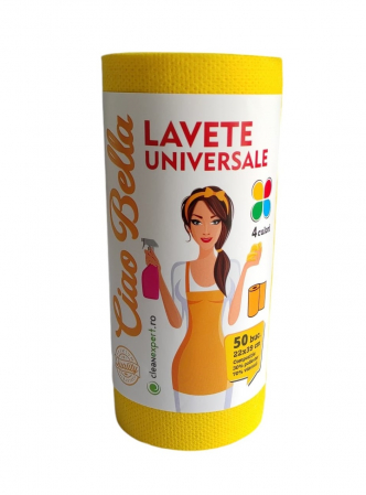 PROMO - Lavete universale pe rola, Ciao Bella, 50 buc, galben