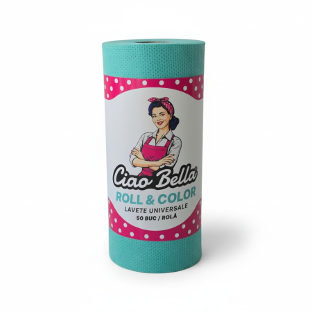 ACCESORII CURATENIE - Lavete universale pe rola, Ciao Bella, 50 buc, verde