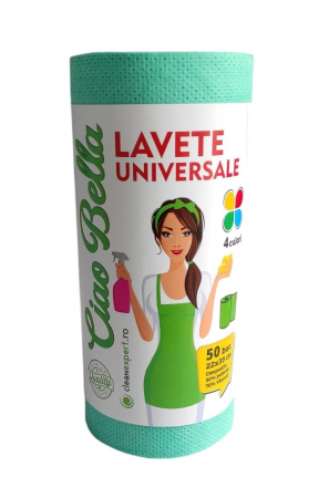Accesorii pe coduri de culori - Lavete universale pe rola, Ciao Bella, 50 buc, verde