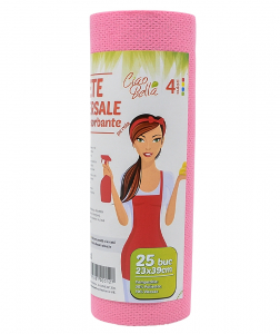 Accesorii pe coduri de culori - Lavete universale pe rola, Ciao Bella, 25 buc pe rola, rosu