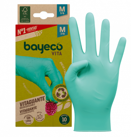 Manusi medicale - Manusi nitril biodegradabile, verde, M, 10 buc/ set