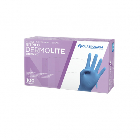 Manusi medicale - Manusi nitril dermolite, albastre S, 100 buc/ set