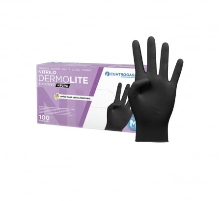 Manusi medicale - Manusi nitril dermolite, negre M, 100 buc/ set