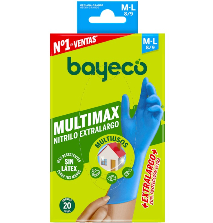 Manusi medicale - Manusi nitril Multimax, albastre, M-L, 20 buc/ set