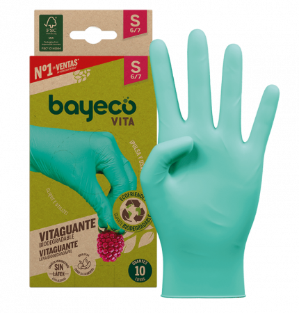 Manusi medicale - Manusi nitril biodegradabile, verde, S, 10 buc/ set