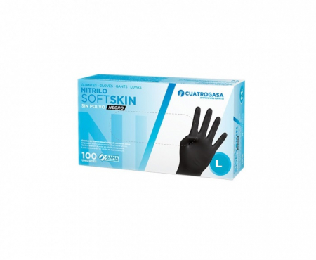 Manusi medicale - Manusi nitril softskin, negre L, 100 buc/ set