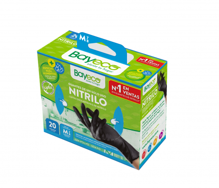 Manusi medicale - Manusi nitril, negre M, 20 buc/ set