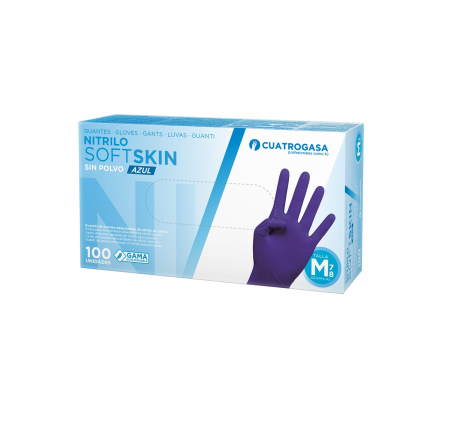 Manusi medicale - Manusi nitril softskin, albastre M, 100 buc/ set