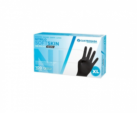 Manusi medicale - Manusi nitril softskin, negre XL, 100 buc/ set