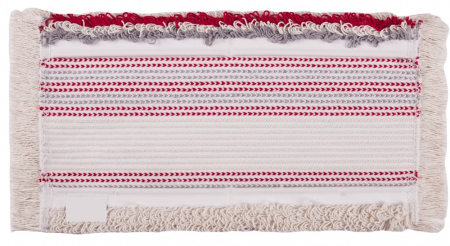 Mop plat de bumbac, compatibil cu sistemul Twixter Vermop,  rosu, 40 cm [1]