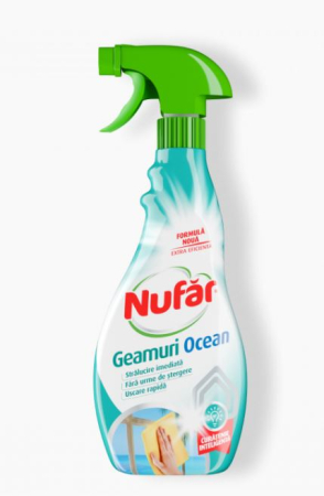 Curatare sticla, ferestre,oglinzi - Nufar Geamuri Ocean, 500 ml
