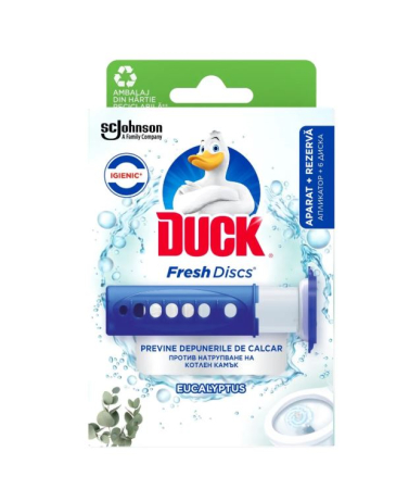 Odorizante baie si toaleta - Odorizant gel pentru vasul de toaleta Duck Fresh Discs Eucalipt, 36 ml
