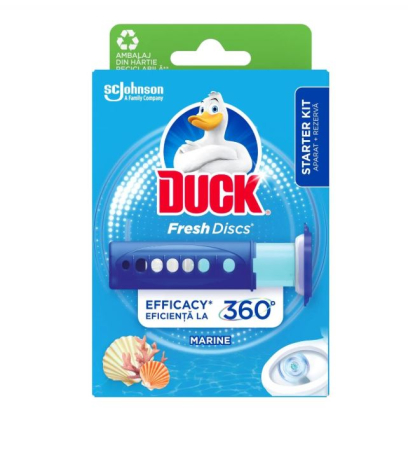 Odorizante baie si toaleta - Odorizant gel pentru vasul de toaleta Duck Fresh Discs Marine, 36 ml