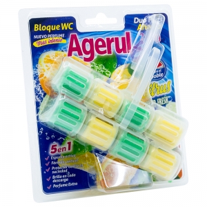 Odorizante baie - Odorizant solid pentru vasul toaletei Duo Pack, Agerul Citrus, 2 x 50g