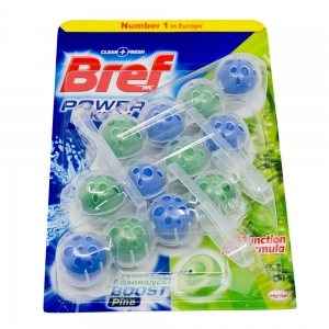 Odorizante baie si toaleta - Odorizant toaleta Bref Power Aktiv Pine, 3x50g