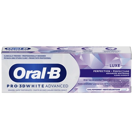 Pasta de dinti si apa de gura - Pasta de dinti Oral-B Pro 3D White Advandced Luxe Perfection, 75 ml