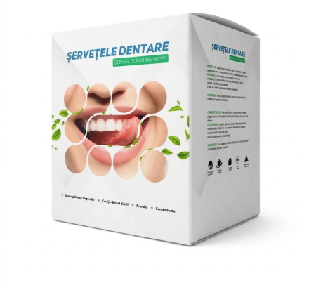 Igiena orala - Servetele dentare, 12 buc/ pachet