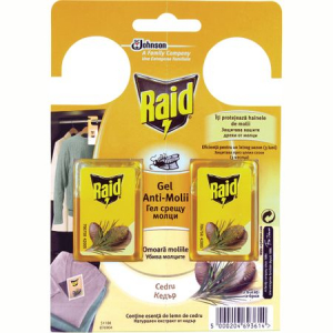 Insecticide - Gel impotriva moliilor, Cedru, Raid, 2 buc