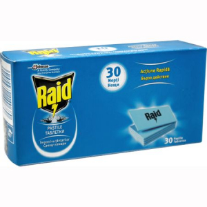 Insecticide - Pastile impotriva tantarilor pentru aparat electric, Raid, 30 buc