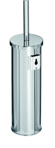 Accesorii baie si bucatarie - Perie wc inox cu capac si suport, montaj pe perete