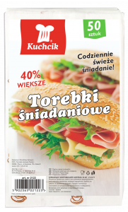 Folii si ambalaje - Pungi sandwich din hartie Kuchcik, 50 buc/set, 21 x 12 cm