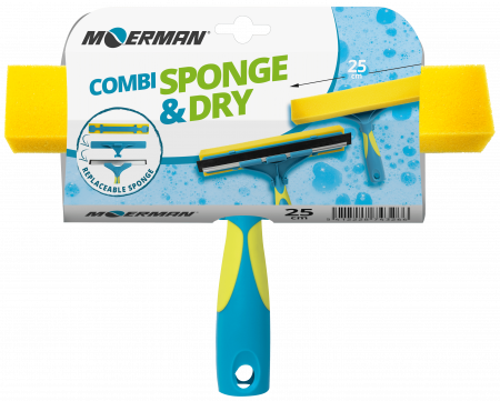 Raclete geam - Racleta curatare geam, MOERMAN Combi Sponge & Dry, 25 cm