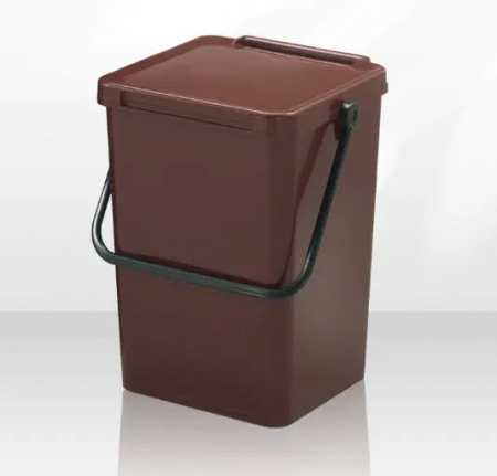 Colectare selectiva ACASA - Recipient colectare deseuri biodegradabile (compostor), maro, 7 L