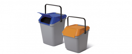 Cos colectare selectiva, suprapozabil, albastru, 35 L [2]