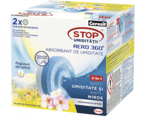 DETERGENTI, PRODUSE CURATENIE - Rezerva absorbant de umiditate Ceresit Aero 360°, Flori salbatice, 2x450 g