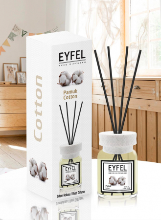 Odorizante Camera - Odorizant de camera cu betisoare, Eyfel Cotton, 120 ml
