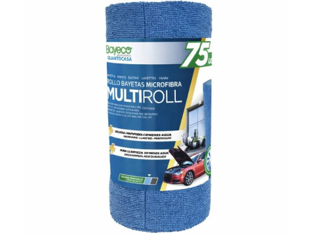 Lavete speciale - Rola lavete microfibra MUltiroll,  albastre, 28x27 cm, 75 buc/ rola