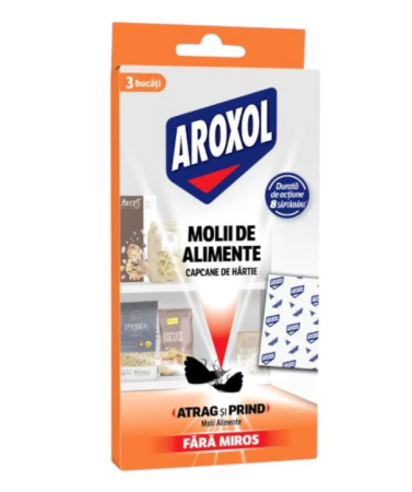 Insecticide - Aroxol Capcane de Hartie Antimolii Alimente, 3 Bucati