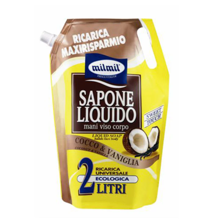 Ingrijire maini - Sapun lichid MilMil Cocos si Vanilie, rezerva, 2 L