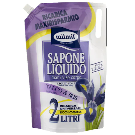 Ingrijire maini - Sapun lichid MilMil Talc & Iris, rezerva, 2 L